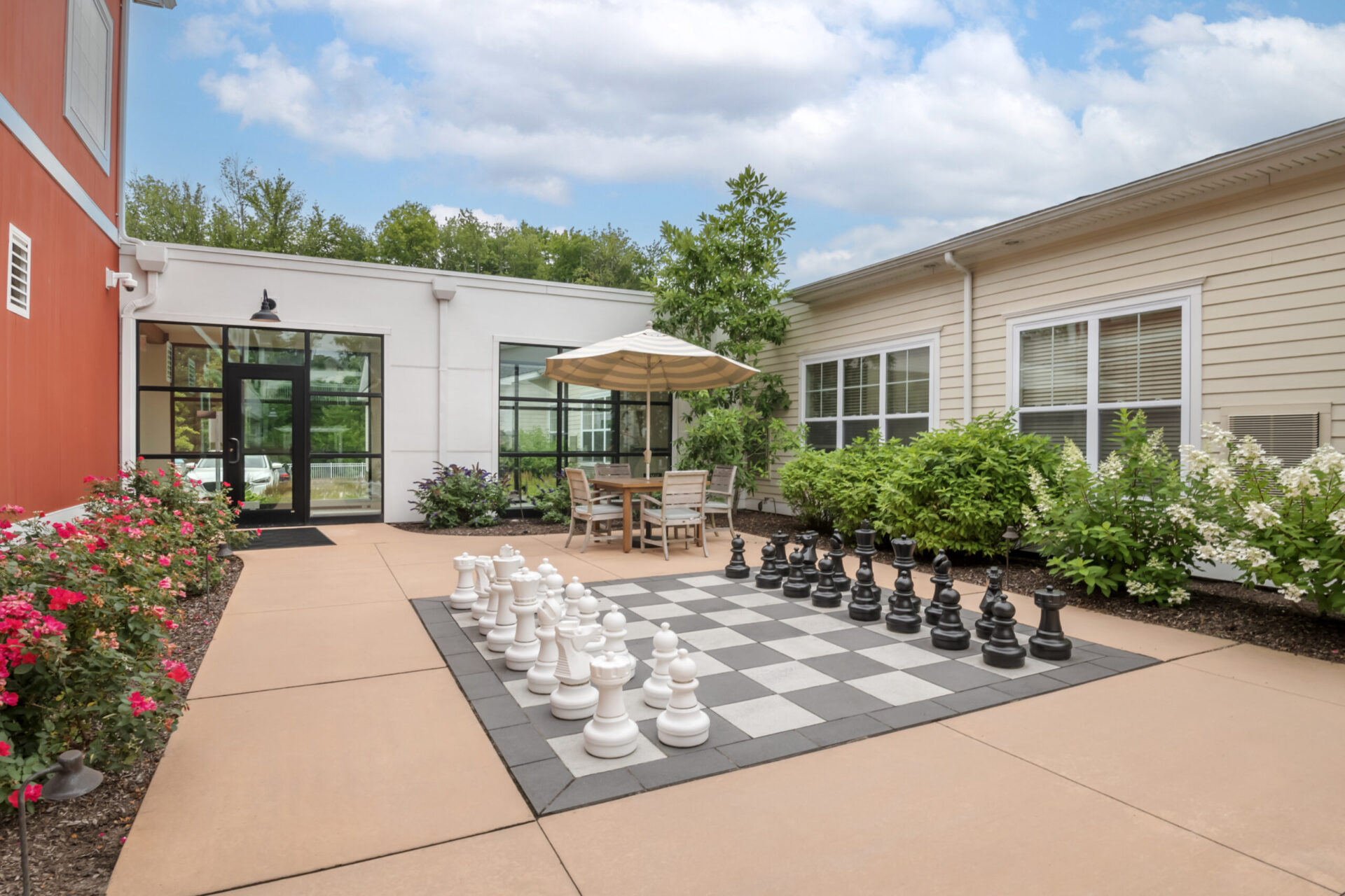 Giant chess outdoor area